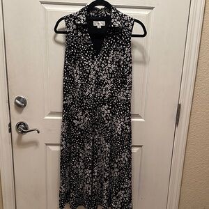 Harper Rose Black and White Ditzy Floral Midi Dress Size 4
